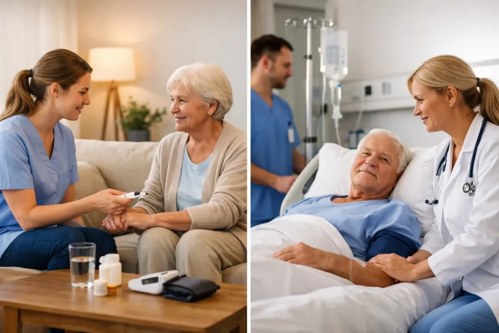 Îngrijire acasă versus spital - când alegi fiecare