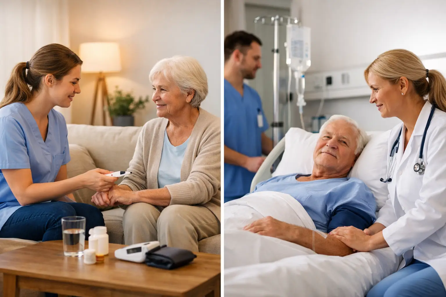 Îngrijire acasă versus spital - când alegi fiecare