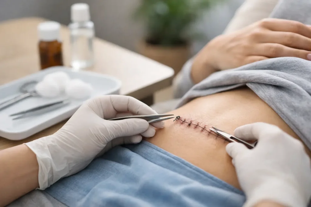Scoaterea firelor după operație, acasă în siguranță